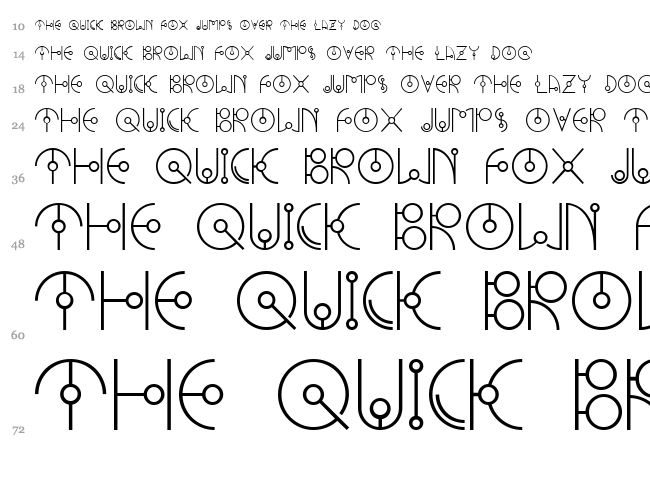 Ufo Nest font waterfall